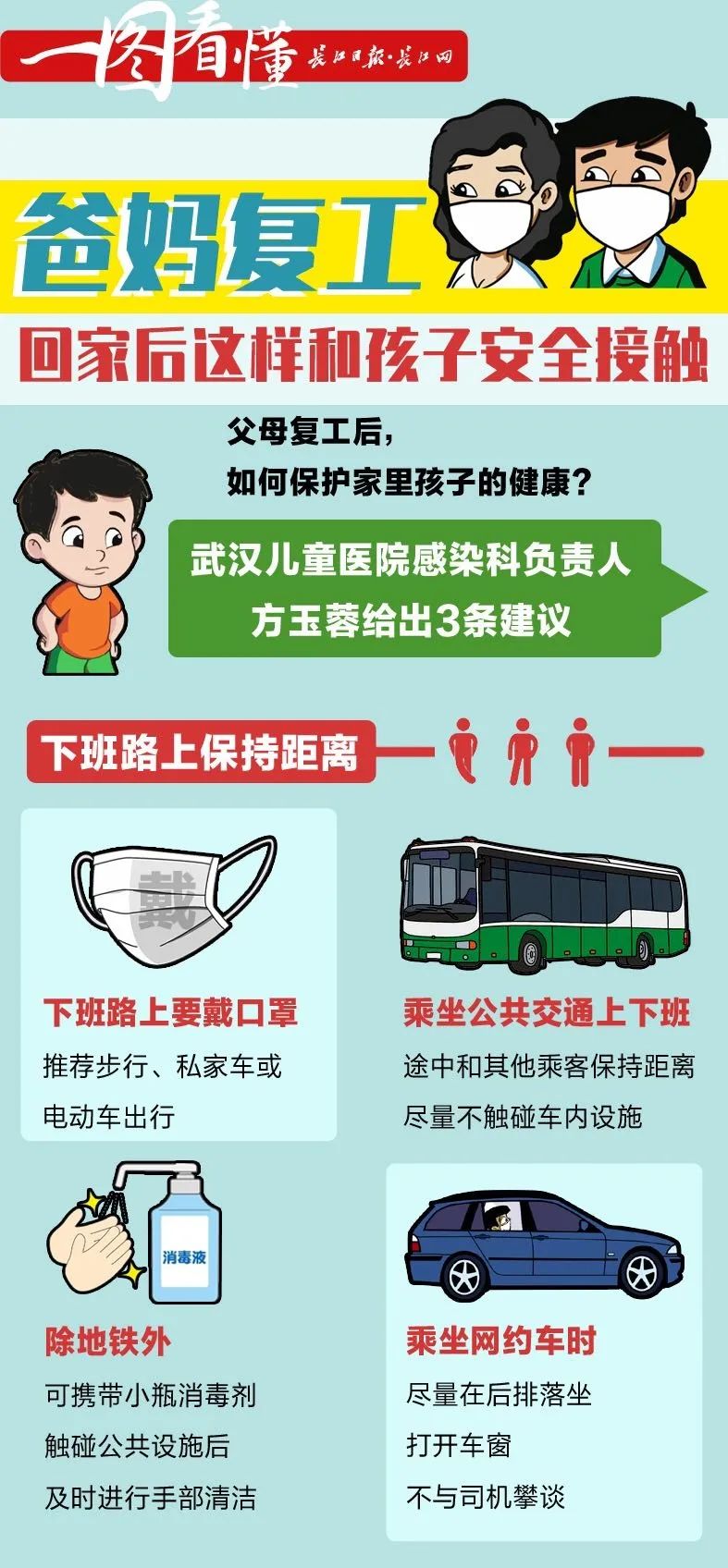 爸妈复工，回家后该如何和孩子安全接触？